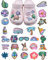 Zeayebsr 25pcs Schuh Charms, Crocs Anstecker für Kinder, PVC Shoe Charms Stecker Sticker, Charm für Clogs, Armband Kleinkinder Mädchen und Jungen, Pins Schuhanstecker