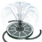 AISITIN Solar Water Fountain, 3.5w Glass Panel Solar Powered Bird Bath Fountains with 8 Nozzles & 1500 mAh Battery, Outdoor Solar Pond Pump Fountain for Garden Small Ponds Outdoor Décor (Green)