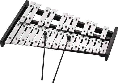 Xylofon Glockenspiel, Xylofon hopfällbar 25/30 Note Glockenspiel xylofon träram aluminiumstänger slaginstrument