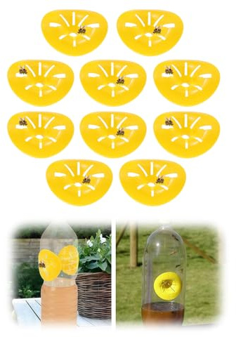 VYNZOR Trappole per Vespe, 10 Pezzi, Trappola Vespe Eccezionale con Design a Imbuto, Nessuna Fuoriuscita, Ideale per Giardino, Cucina all'Aperto, Protezione Famiglia e Animali Domestici