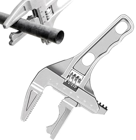 Ahuuen Llave Ajustable Con Bloqueo, Llave Inglesa Ajustable De Servicio Pesado 0.5-7 Cm, Herramientas Manuales Para Fontanería Basura Automóvil Bicicleta Frenos Eléctricos