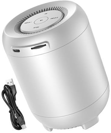 Haut-parleur intelligent compact – Haut-parleurs à commande vocale sans fil, design moderne et élégant, qualité sonore claire, avec connectivité Wi-Fi | Haut-parleurs pour la diffusion de musique, la