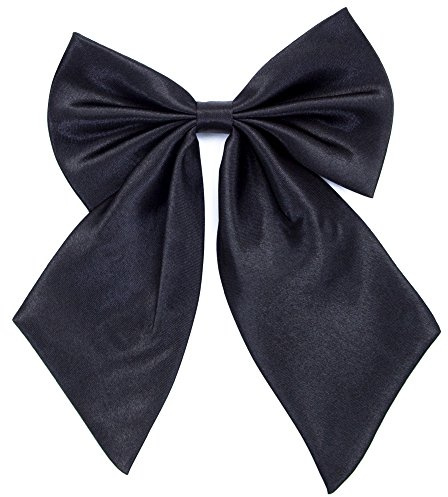Kajeer Femme Fille Nœud Papillon Cravate - 28~49 cm Longueur Réglable Lavallière Pré Lié pour Vêtements Accessoires (Noir)