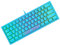 60% Teclado para Juegos con Teclas de Membrana Profesional, Mini Compacto 62 Teclas, USB Cable Teclado Gaming, RGB Chroma Rainbow Retroiluminado, QWERTY Layout, Ultraligero, para PC Mac Laotop-Azul