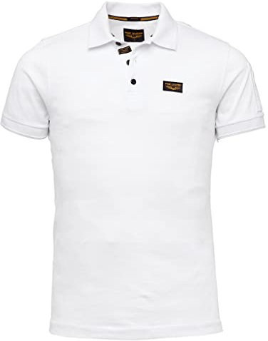 PME Legend Herren Poloshirt TRACKWAY - Regular Fit S-3XL Schwarz Weiss Blau Grün, Größe:L, Farbe:Bright White 7003