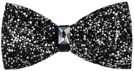 PINEPAN Farfalla con Strass con Fiocco in Gomma Design Stretto Lucido Costume, Carnevale, Halloween, Festa in Maschera, Festa a Tema, Nero , Einheitsgröße