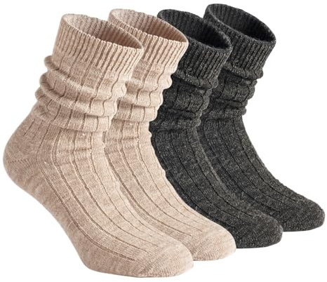 CALZITALY PACK 2/4 PARES Calcetines de Lana Alpaca, Calcetines Térmicos, Calcetines de Invierno, Unisex | Made in Italy