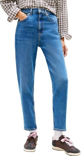 Tommy jeans dam MOM Jean UH TPR CH0130 CO avsmalnande denim medium, 26W/28L, Denim medium, 26W x 28L