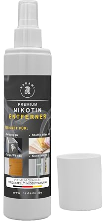 Nikotin Entferner Nikotinentferner Nikotinreiniger 250ml Ruß & Nikotin Reiniger für Wände, Türen, Fensterrahmen, Heizkörper, Kunststoff, Fliesen | Starker Fettlöser für Haushalt und Gastronomie
