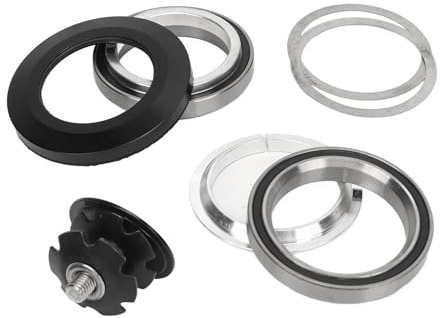 Jeanoko Kit de Roulements Durables en Alliage D'aluminium pour Casque de Vélo, avec écrou étoile pour Tubes Coniques de 41mm et Fourches de 28.6mm