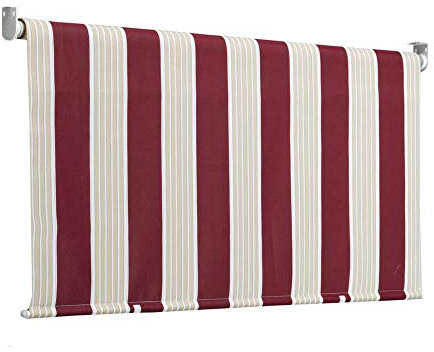 Linea Garden Friend T1372025/E Tenda da Sole a Caduta, Riga Bordeaux, 150x8x250 cm