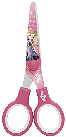 Wedo 7343009 motivsax Magic barnsax Magic, motiv Fantasy, tryckta rundade saxblad, rostfritt stål längd 13 cm, rosa