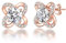 Philip Jones Rose Gold Plated Orbit Earrings Created with Zircondia® Crystals