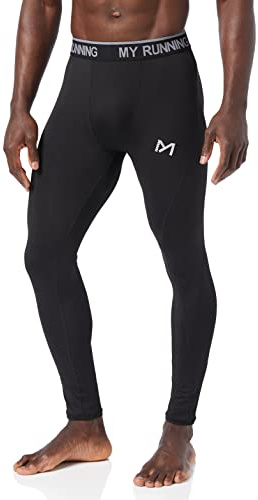 MEETYOO Leggings Hombre, Pantalón de Compresión Secado Rápido Pantalones Deporte Mallas Largas para Running Fitness Yoga