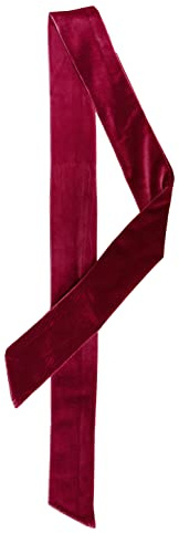 sourcing map Mujeres Vintage Terciopelo Delgado Cuello Bufandas Color Sólido Pañuelo Largo Cuello Diadema estrecha Cintura
