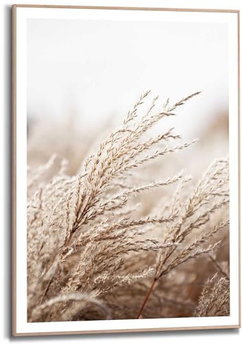 REINDERS Gerahmtes Bild, Gras, Wohnzimmer, Bilder, Wanddeko, Room Decor, MDF, Beige, 70 x 50