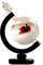 FIYSON Wettervorhersage Glasbarometer Wetteranzeiger Kreative Storm Wetterstation Storm Glass Globe mit BasisTransparentes Wetterstation für Heim-Desktop-Dekoration Geburtstagsgeschenke (Rote Rose)