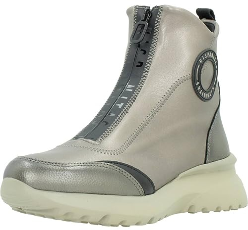 Hispanitas - HI233016 Basalt Stiefelette mit Reißverschluss vorne, Gummisohle, für: Damen, Basalt, 38 EU