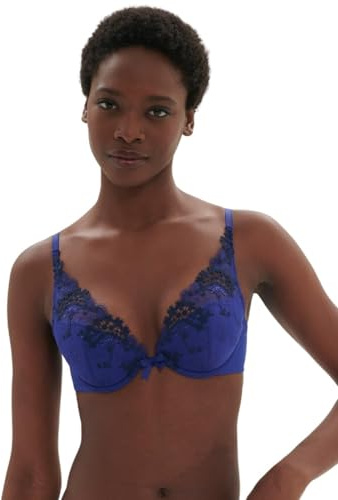 Simone Perele - Soutien Gorge Push up Triangle Wish Bleu Électrique - Taille - 90C