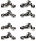 Tynmoel 40 Stücke 608- Longboard Integriertes Lager Skateboard Rad Lagerung Inline Roller Skate Lagerung 8X22X12.6mm,Schwarz