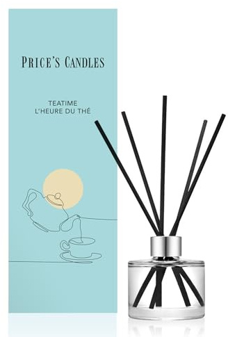 Price's Candle Fragrant Day ﻿Teatime Reed Diffuser | Room Diffuser With Reed Sticks For Home | Air Freshener Scent Diffuser For Room Fragrance | Long Lasting Reed Diffusers For Home & Office