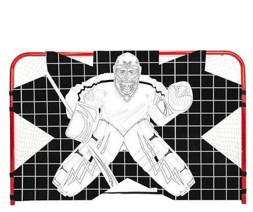 Hockeynät, precisionsträning och övningslärare, 44,09 x 53,94 tum bedårande hockeyträningsutrustning för att hjälpa till att förbättra skottnoggrannheten för barn, tonåringar, vuxna spelare