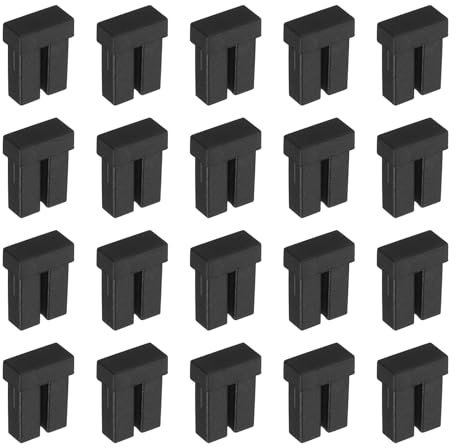 QUARKZMAN Tapas Protectoras De Polvo LC, Tapas De Silicona Negras para Fibra Ópa Protector De Puerto para Switches, Routers, Tarjetas De Red, Convertidores De Medios, Paquete De 20