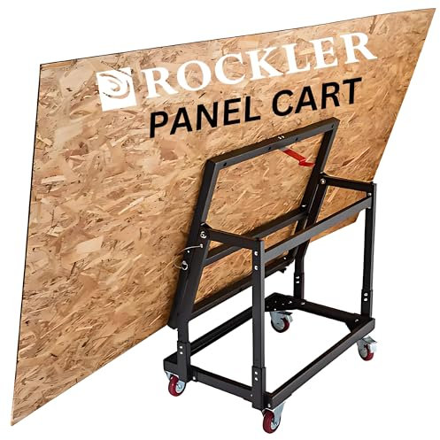 Rockler Material Mate - Soporte para carrito y tienda – Soporte de base móvil que contiene ruedas suaves de 4 pulgadas – Banco de trabajo móvil para herramientas – Construcción de marco de acero