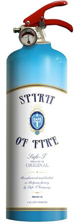 SAFE‑T Extincteur Compact Décoratif – Protection Multi‑Usage Voiture & Maison, Bureau - Efficacité Feux ABC - Objet Déco Original Pour Bar, Cuisine, Salon, Idée Cadeau Sécuritaire – Conforme Normes CE