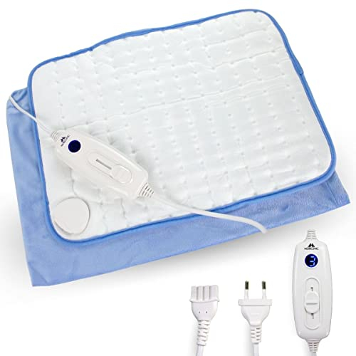 Mobiclinic®, Cuscino termoforo elettrico, Basso consumo, 6 livelli di calore, Marchio europeo, Spegnimento automatico, Per la schiena, Lombare e cervicale, 40x30, Lavabile