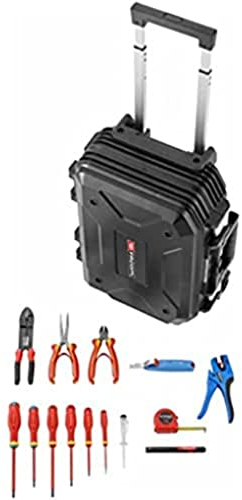 Facom BV.R30CM2PB Wartungskoffer mit Rollen + 14-teiliges Set, Schwarz