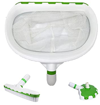 SRHIMEOS Recogehojas para Piscinas, Pool Net Leaf Skimmer, Red para Piscinas con Poste de Aluminio Piscina para Piscinas Claras, Leaves Debris