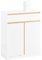 SoBuy Wäscheschrank mit ausklappbarem Wäschesäcken Wäschesack Wäschetruhe Wäschekorb Badmöbel Weiß BHT ca. 71x85x33cm BZR79-W