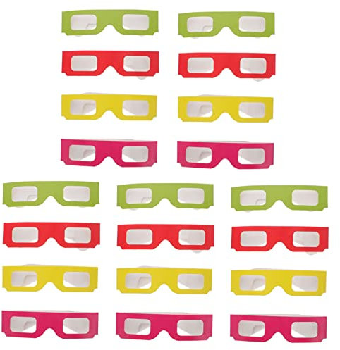 ARTIBETTER 20st 3D-feuerwerksbrille Pappbrille Für Kinder 3D-sichtbrille Brillen Brillengestelle 3D Kinderbrille Partybrille Anaglyphenbrille 3D-Brille Pet