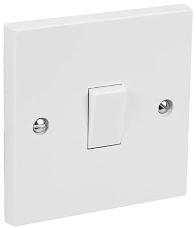 Single gang Two Way Light Switch 1 Gang 2 Way White Switch Plastic 10A