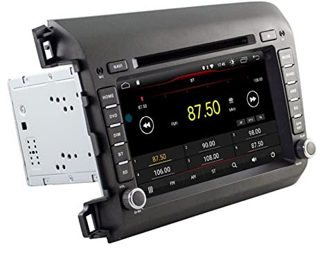 JINFOLI WIFI Lettore multimediale for auto Stereo Navigazione GPS DVD Audio DSP 2 Din Android 11.0 Autoradio adatta, for Civic, 2012-2015 Impianto audio stereo per auto