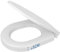 TODOT WC-Sitz, erhöht, 5 cm, für ältere und behinderte Menschen, Toilettensitz aus Duroplast, leise, verstellbare Edelstahl-Scharniere (250 kg, Universal) (D-Form)