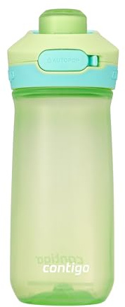 Contigo Jessie Autopop Bouteille d'eau pour enfants, grande bouteille de 420 ml, 100% étanche et lavable au lave-vaisselle, idéale pour la garderie, le jardin d'enfants, l'école, le sport, les loisirs