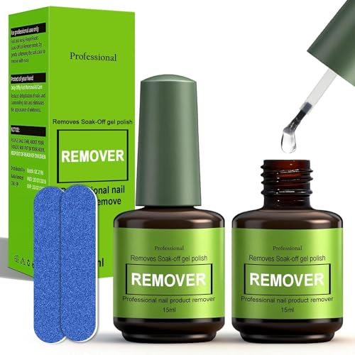 Remover Semipermanente Unghie,2 Pezzi Solvente Per Smalto(15ml),Rimuove Facilmente E Rapidamente Lo Smalto In 3-5 Minuti,Non Fa Male Alle Unghie,Non C'è Bisogno Di Immergere O Avvolgere