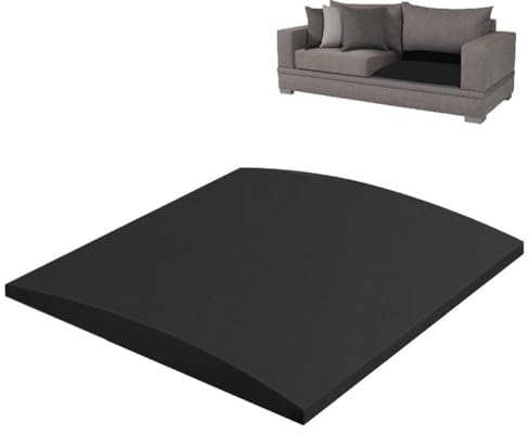 Homeponnew Sofa Sponge Support Board, High-Density Foam for Sofa Seat Reinforcement, 20 x 20 x 2 Inches, Black/White/Blue, Enhances Cushion Firmness and Prevents Sagging (Black)