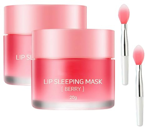 NHPY 2 Scatole di Lip Mask, Maschera Idratante Labbra Lip Mask Desquamatrice, Ripristina e Rinvitali le Labbra Secche o Riempite