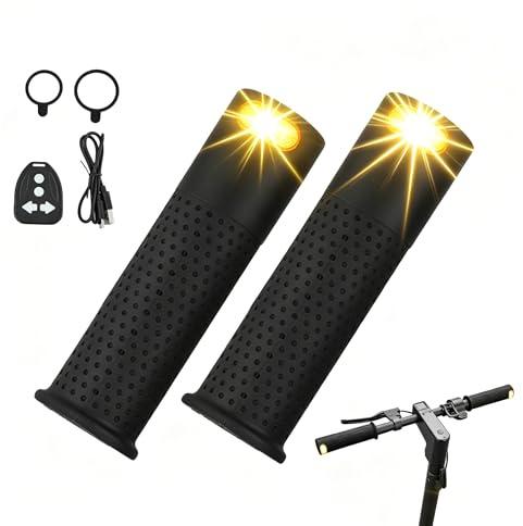 Manubrio con indicatori di direzione per monopattino elettrico, luce per manubrio di scooter elettrico, con luci di direzione per Xiaomi Pro 1S Pro 2 3, indicatori sinistro e destro, impugnatura