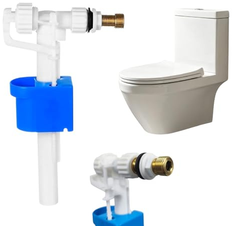 Válvula de llenado universal,Grifo flotador,Grifo de llenado universal G1/2,Mecanismo Grifo de caza de agua ajustable para plástico y tanque de cerámica Cantidad de agua ajustable