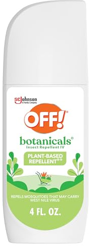 Uxiyi OFF! Botanicals Natural Mosquito and Insect Repellent IV, Plant-Based* Bug Spray, Deet-Free**, 4 oz.