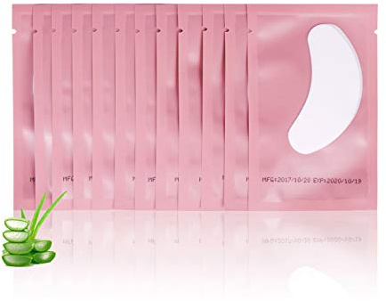Voncasen 100 Pairs Set Gel pads for eyelash extensions, Comfy and Cool Under Eye Pads for Eyelash Extensions Eye Patches Beauty Tool