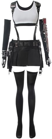 LTAKK Tifa Lockhart Cosplay Costume FF7 Remake Full Set Outfits Halloween, Large