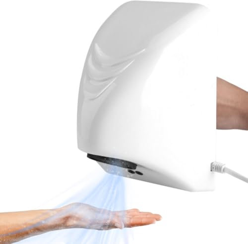 Jadeshay Handtrockner Elektrisch, 600W 220V Haushalt Hotel Kommerzieller Elektrischer Händetrockner zur Wandmontage, Automatikinduktion Hände Trockengerät