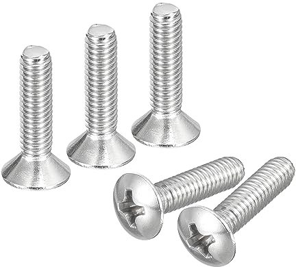 QUARKZMAN Tornillos para Máquina Cabeza Ovalada Phillips M4x16mm, 50uds Acero Inoxidable 304 con Cabeza Ligeramente Avellanada