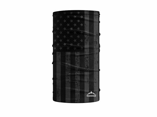 Bergmannswald® Multifunktionstuch nahtlos (USA Flagge Schwarz, 1er Pack)