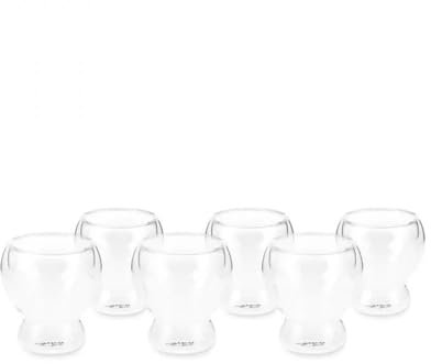 KARACA Anthon Lot de 6 tasses à expresso moulées – Design moderne et élégant – Porcelaine robuste pour les amateurs de café